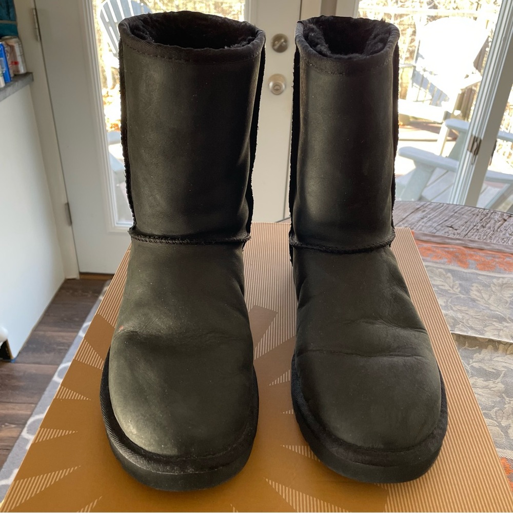 UGG Classic Short Leather Water Resistant Boot